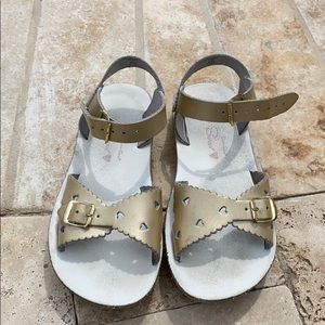 Gold Sun-San Salt Water Sandals size 12
